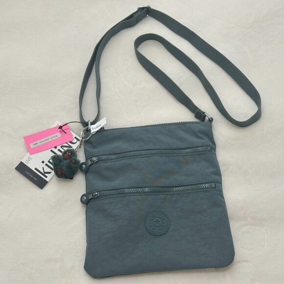 Kipling Keiko Crossbody Bag Light Aloe, NEW with Tags & Monkey - Picture 1 of 5